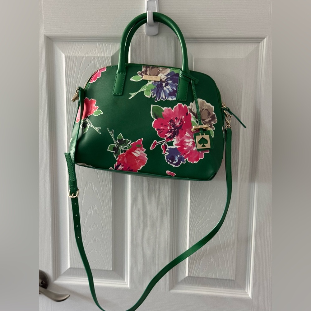 Kate Spade Floral Green Handbag